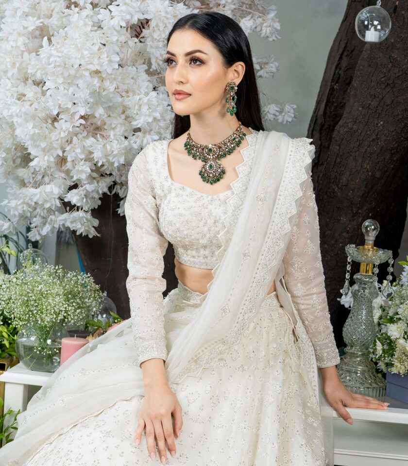 Chanterelle Beige Lehenga Set Varun Chakkilam